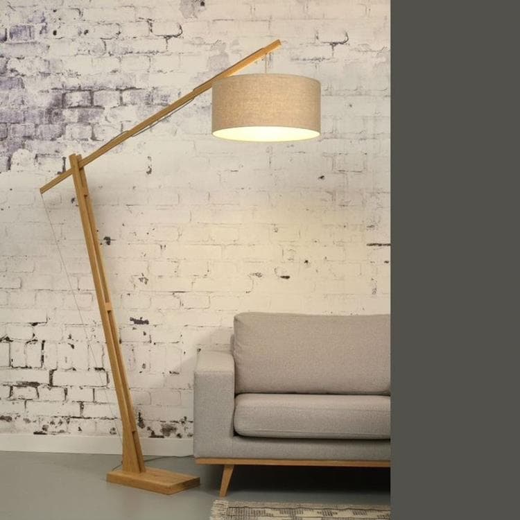 Lampa podłogowa Bambus/Len Wys.207cm MONTBLANC szary jasny