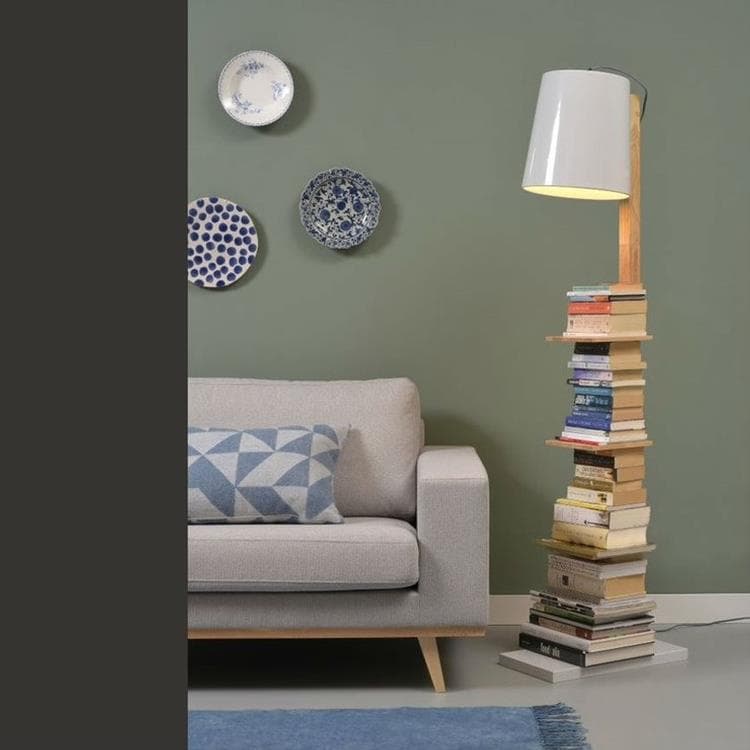 Lampa podłogowa z półkami H168cm CAMBRIDGE Bialy