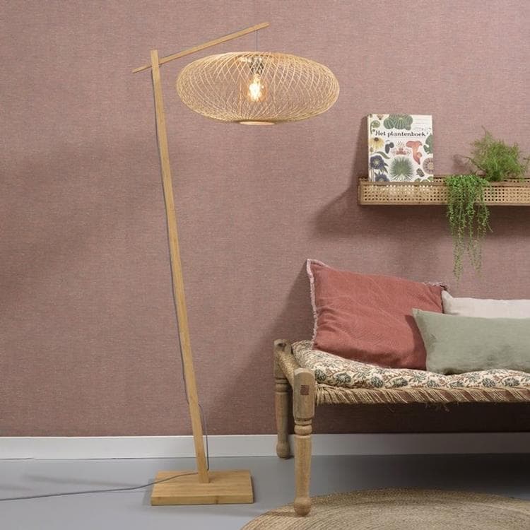 Bambusowa lampa podłogowa Ø60cm H176cm CANGO naturalny