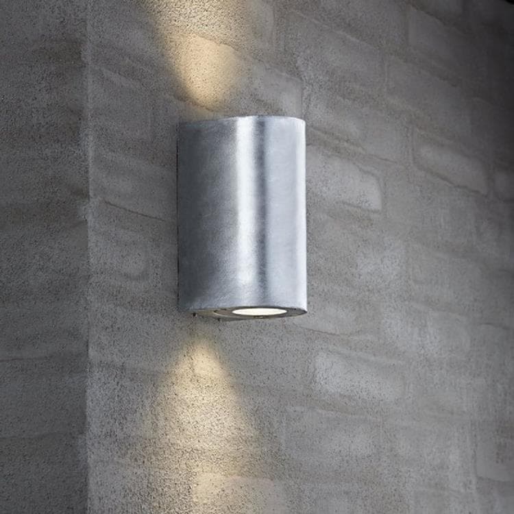 Lampa ścienna zewnętrzna 2 światła Metal H17cm CANTO MAXI 2 stal galwanizowana