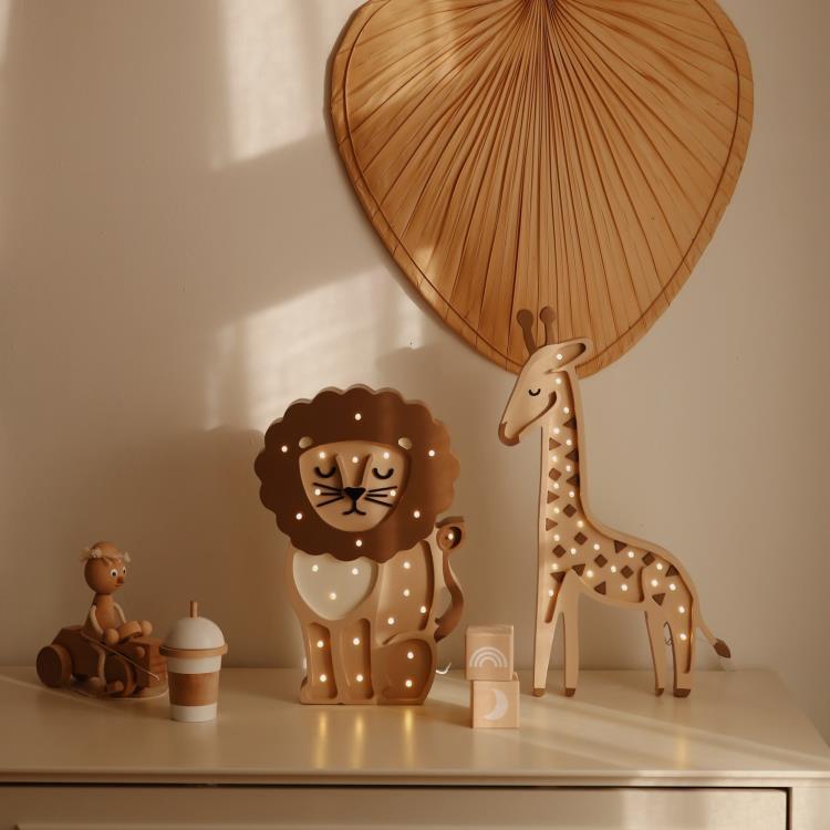 Lampa stołowa LED Żyrafa H46cm GIRAFFE Savannah Beige