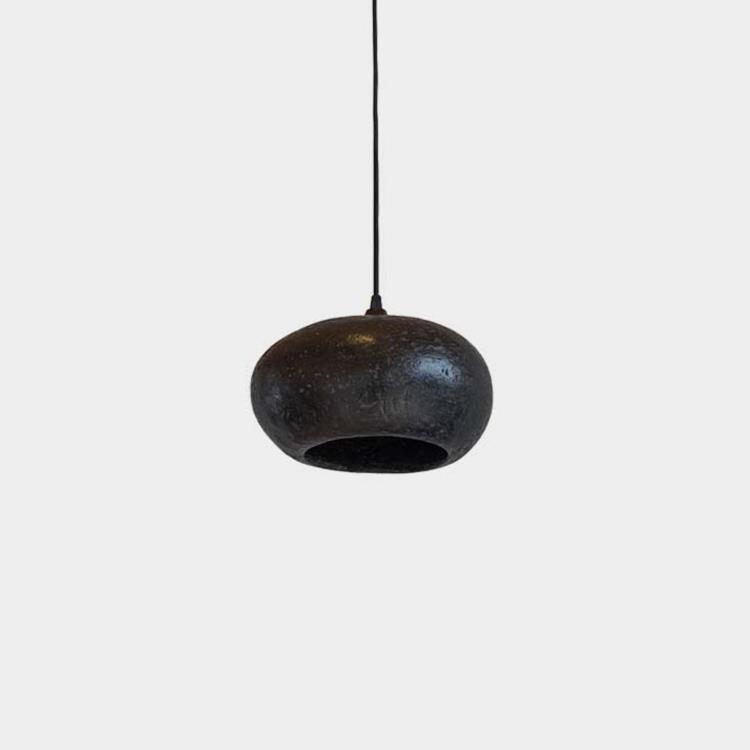 Lampa wisząca Karton z recyklingu L27cm PEBBLE SMALL Czarny