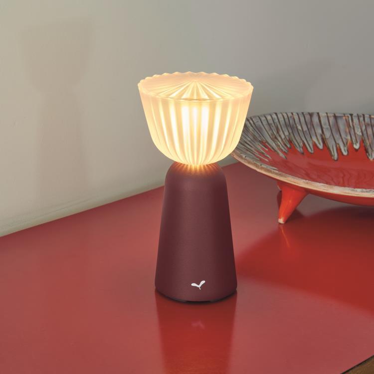 Lampe à poser sans fil H20cm SWIING Cerise noire