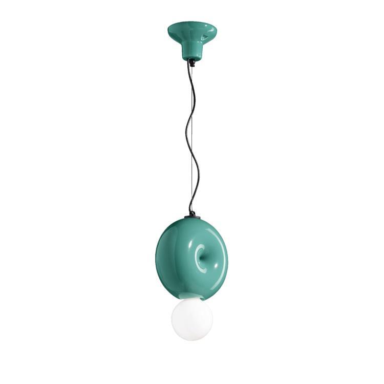 Ceramiczna lampa wisząca H29cm BUMBUM turkusowy