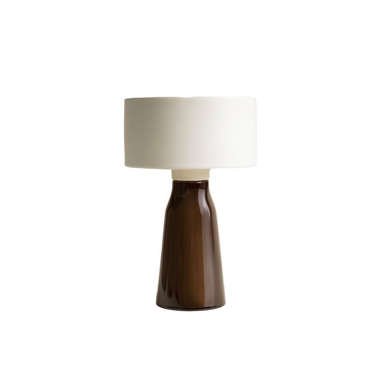 Lampe à poser en faïence H29cm TANDEM Mini satyna szylkretowa