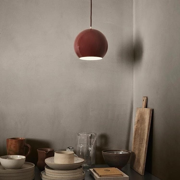 Lampa wisząca Ø21cm TOPAN rouge brazowy