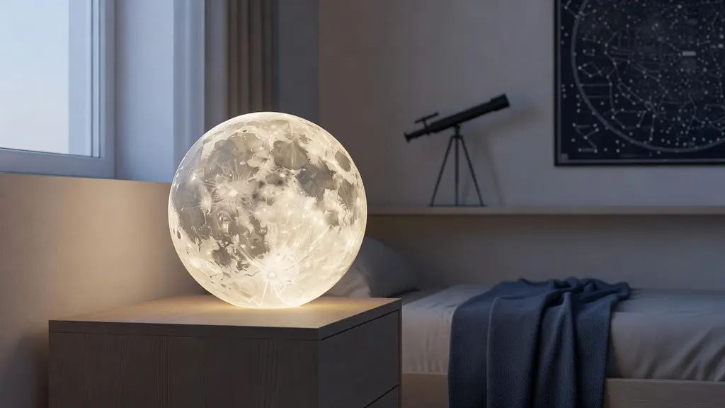 Lampa Księżycowa LED – Nastrojowe Światło Inspirowane Nocnym Niebem
