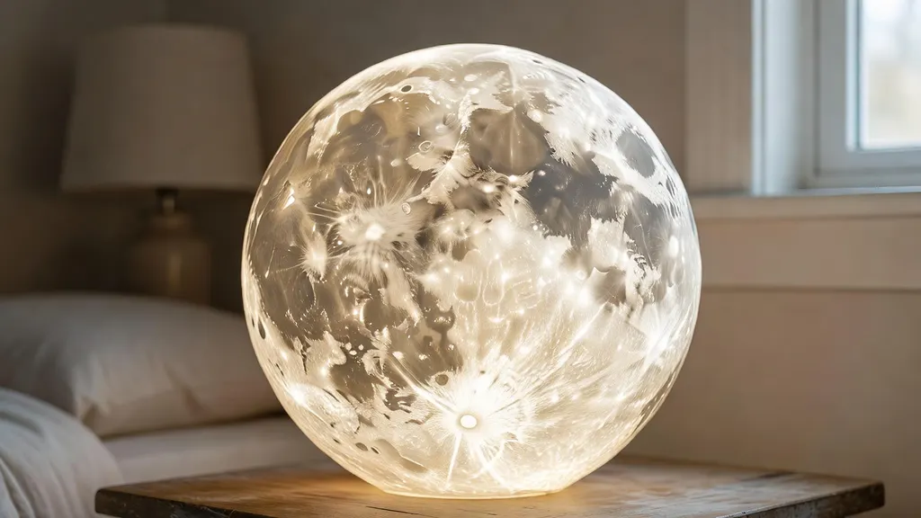 Lampa Księżycowa LED – Nastrojowe Światło Inspirowane Nocnym Niebem