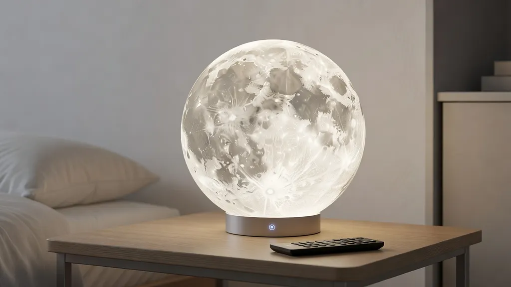 Lampa Księżycowa LED – Nastrojowe Światło Inspirowane Nocnym Niebem