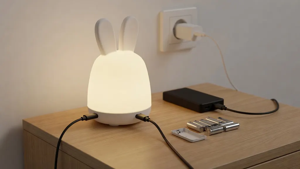 Lampka Królik LED – Dekoracyjne Oświetlenie Do Pokoju Dziecka
